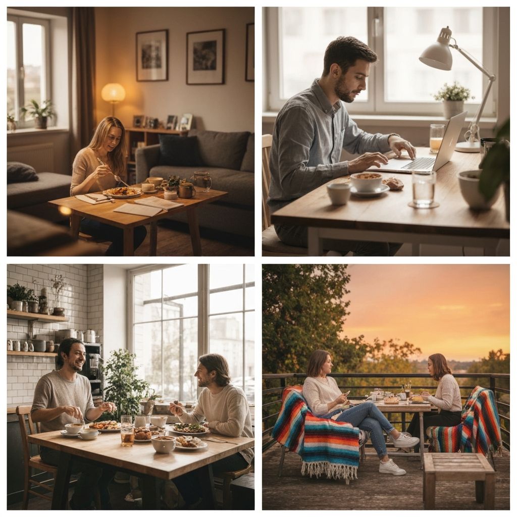 Diferentes ambientes de refeição